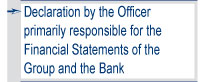 Declaration by the Officer primarily responsible for the Financial Statements of the Group and the Bank